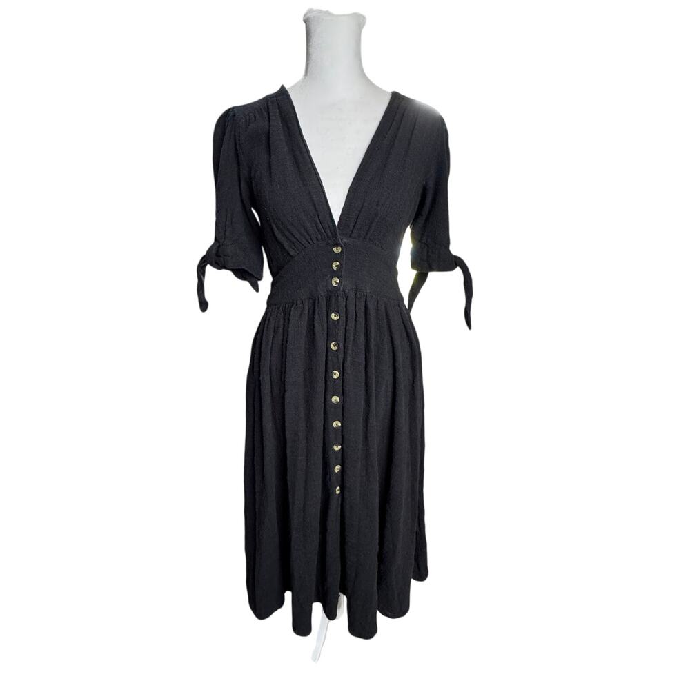 Free People Love of My Life Midi Dress Black Small